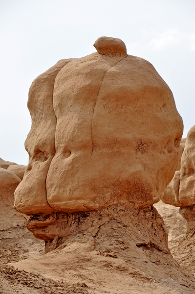a pumpkin and a monkey face at Goblin Valley State Park